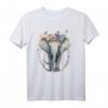 Niedliche Elefanten-Blumenkrone T-Shirt im Boho-Style für Mädchen und Tierliebhaber – Perfekt für Frühling & exotische Tierfans
