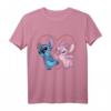 HapFrog Lilo und Stitch Engel Kuss T-Shirt – Offizielles Disney Merchandise für Frauen, Männer und Kinder, perfekt zum Valentinstag