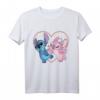 HapFrog Lilo und Stitch Engel Kuss T-Shirt – Offizielles Disney Merchandise für Frauen, Männer und Kinder, perfekt zum Valentinstag