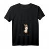 Damen Hase T-Shirt - Du denkst ich bin klein, süß und nett, mit lustigem Schatten-Design, perfekt als Geschenk zu Geburtstag, Weihnachten oder Ostern