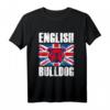 English Bulldog T-Shirt mit Flagge - Stylisches Bulldogge Outfit für Hundeliebhaber, Züchter und England Fans als Geschenk oder Gassi-Outfit