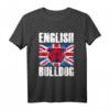 English Bulldog T-Shirt mit Flagge - Stylisches Bulldogge Outfit für Hundeliebhaber, Züchter und England Fans als Geschenk oder Gassi-Outfit