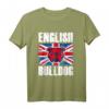 English Bulldog T-Shirt mit Flagge - Stylisches Bulldogge Outfit für Hundeliebhaber, Züchter und England Fans als Geschenk oder Gassi-Outfit