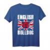 English Bulldog T-Shirt mit Flagge - Stylisches Bulldogge Outfit für Hundeliebhaber, Züchter und England Fans als Geschenk oder Gassi-Outfit