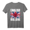English Bulldog T-Shirt mit Flagge - Stylisches Bulldogge Outfit für Hundeliebhaber, Züchter und England Fans als Geschenk oder Gassi-Outfit