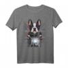 Motorrad T-Shirt mit französischer Bulldogge & Union-Jack-Flagge – Lustiges Tierdesign für Hunde- und Motorradliebhaber