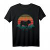 Englische Bulldogge Hund Welpe Retro Vintage Sunset T-Shirt – Stylisches Geschenk für Hundeliebhaber & Bulldoggen-Fans im Retro 80er/90er Look