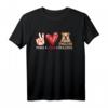 Peace Love Englische Bulldogge Langarmshirt - Humorvolles Geschenk für Bulldog-Fans zu Weihnachten, Valentinstag & Geburtstag