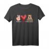 Peace Love Englische Bulldogge Langarmshirt - Humorvolles Geschenk für Bulldog-Fans zu Weihnachten, Valentinstag & Geburtstag