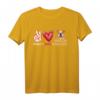 Peace Love Englische Bulldogge Langarmshirt - Humorvolles Geschenk für Bulldog-Fans zu Weihnachten, Valentinstag & Geburtstag