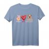 Peace Love Englische Bulldogge Langarmshirt - Humorvolles Geschenk für Bulldog-Fans zu Weihnachten, Valentinstag & Geburtstag