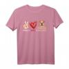 Peace Love Englische Bulldogge Langarmshirt - Humorvolles Geschenk für Bulldog-Fans zu Weihnachten, Valentinstag & Geburtstag