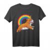 Englische Bulldogge Einhorn Mädchen T-Shirt mit Regenbogen und Galaxie – Perfektes Geschenk für Hundeliebhaber & Fantasy Fans