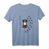 Never walk alone Sennenhund Tierliebe Pfotenabdruck T-Shirt – Perfektes Geschenk für Hundeliebhaber und Tierfreunde