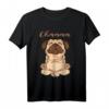 Ohmmm Yoga Mops Pug T-Shirt - Lustiges Comic Style Hundemotiv für Yoga, Humor & Geschenkideen zu Weihnachten & Geburtstag