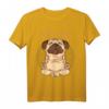 Ohmmm Yoga Mops Pug T-Shirt - Lustiges Comic Style Hundemotiv für Yoga, Humor & Geschenkideen zu Weihnachten & Geburtstag