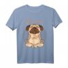 Ohmmm Yoga Mops Pug T-Shirt - Lustiges Comic Style Hundemotiv für Yoga, Humor & Geschenkideen zu Weihnachten & Geburtstag