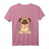 Ohmmm Yoga Mops Pug T-Shirt - Lustiges Comic Style Hundemotiv für Yoga, Humor & Geschenkideen zu Weihnachten & Geburtstag