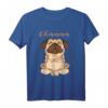 Ohmmm Yoga Mops Pug T-Shirt - Lustiges Comic Style Hundemotiv für Yoga, Humor & Geschenkideen zu Weihnachten & Geburtstag