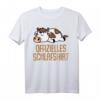 Offizielles Kuh Kalb Schlafshirt - Lustiges Pyjama Nachthemd für Damen & Herren, Perfekt als Geschenk für Langschläfer, Morgenmuffel & Tierliebhaber