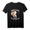 Vegan Tierfreund Kuh Tierschutz One Life T-Shirt - Geschenk für Vegane und Umweltbewusste, Protest gegen Massentierhaltung & Nachhaltigkeit