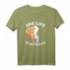 Vegan Tierfreund Kuh Tierschutz One Life T-Shirt - Geschenk für Vegane und Umweltbewusste, Protest gegen Massentierhaltung & Nachhaltigkeit