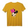 HapFrog Minnie Mouse Big Face Smile Pink Bow T-Shirt – Offizielles Disney Fan Geschenk für Damen