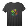 Bunter Hundepfoten Abdruck T-Shirt - Regenbogen Pfote für Tierliebhaber als Geschenk zu Weihnachten & Geburtstag