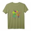 Bunter Hundepfoten Abdruck T-Shirt - Regenbogen Pfote für Tierliebhaber als Geschenk zu Weihnachten & Geburtstag