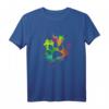 Bunter Hundepfoten Abdruck T-Shirt - Regenbogen Pfote für Tierliebhaber als Geschenk zu Weihnachten & Geburtstag