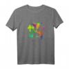 Bunter Hundepfoten Abdruck T-Shirt - Regenbogen Pfote für Tierliebhaber als Geschenk zu Weihnachten & Geburtstag