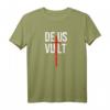 DEUS VULT I Gott Will Es Vintage Kreuzritter T-Shirt – Historisches Mittelalter Design für Fasching, Halloween & Kostümideen