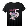 Kinder Geburtstagsshirt Koala - Ich bin 5 Jahre T-Shirt für Mädchen und Jungen, lustiges Geburtstagsoutfit für den Kindergarten und die Feier