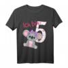 Kinder Geburtstagsshirt Koala - Ich bin 5 Jahre T-Shirt für Mädchen und Jungen, lustiges Geburtstagsoutfit für den Kindergarten und die Feier