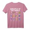 Kawaii Axolotl T-Shirt - Verschiedene Axolotl Arten für Amphibienfans, Tierliebhaber & Geburtstagsgeschenk