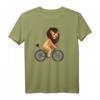 Radfahrer Löwe Niedliches Tiermotiv am Fahrrad T-Shirt – Lustiges Geschenk für Radfahrer, Kinder & Mountainbiken Fans