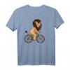 Radfahrer Löwe Niedliches Tiermotiv am Fahrrad T-Shirt – Lustiges Geschenk für Radfahrer, Kinder & Mountainbiken Fans