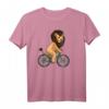 Radfahrer Löwe Niedliches Tiermotiv am Fahrrad T-Shirt – Lustiges Geschenk für Radfahrer, Kinder & Mountainbiken Fans