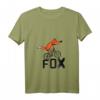 Damen Lustiges Fahrrad Shirt mit Fuchs - Tierliebhaber T-Shirt mit V-Ausschnitt, Geschenkidee für Fahrrad- und Tierfans