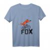 Damen Lustiges Fahrrad Shirt mit Fuchs - Tierliebhaber T-Shirt mit V-Ausschnitt, Geschenkidee für Fahrrad- und Tierfans