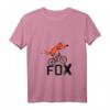 Damen Lustiges Fahrrad Shirt mit Fuchs - Tierliebhaber T-Shirt mit V-Ausschnitt, Geschenkidee für Fahrrad- und Tierfans