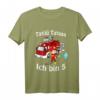 Kinder Feuerwehrmann mit Feuerwehrauto - Lustiges Geburtstag T-Shirt für Kinder ab 5 Jahren, ideal als Gastgeschenk und Partyartikel
