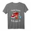 Kinder Feuerwehrmann mit Feuerwehrauto - Lustiges Geburtstag T-Shirt für Kinder ab 5 Jahren, ideal als Gastgeschenk und Partyartikel