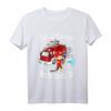 Kinder Feuerwehrmann mit Feuerwehrauto - Lustiges Geburtstag T-Shirt für Kinder ab 5 Jahren, ideal als Gastgeschenk und Partyartikel