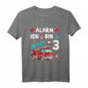 Kinder 3. Geburtstag Feuerwehr T-Shirt mit Feuerwehrauto – Perfektes Geburtstagsgeschenk & Outfit für kleine Feuerwehrfans