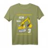 Kinder Bagger Baustelle T-Shirt zum 3. Geburtstag – Geschenk für Jungen, Baustellen-Fans & Kindergeburtstagsfeier
