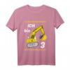 Kinder Bagger Baustelle T-Shirt zum 3. Geburtstag – Geschenk für Jungen, Baustellen-Fans & Kindergeburtstagsfeier
