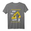 Kinder Bagger Baustelle T-Shirt zum 3. Geburtstag – Geschenk für Jungen, Baustellen-Fans & Kindergeburtstagsfeier
