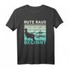 Rute Raus Der Spass Beginnt Angler Fischer T-Shirt – Perfektes Geschenk für Petrijünger, Anglerfreunde und Hobbyfischer zum Geburtstag, Vatertag & Weihnachten