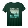 Rute Raus Der Spass Beginnt Angler Fischer T-Shirt – Perfektes Geschenk für Petrijünger, Anglerfreunde und Hobbyfischer zum Geburtstag, Vatertag & Weihnachten